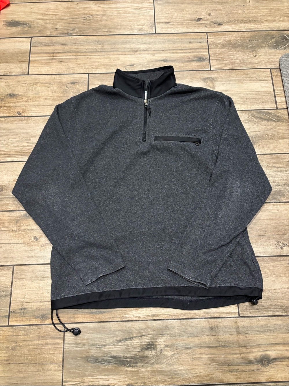Y2K Old Navy Charcoal Fleece Quarter Zip Pullover Mens L